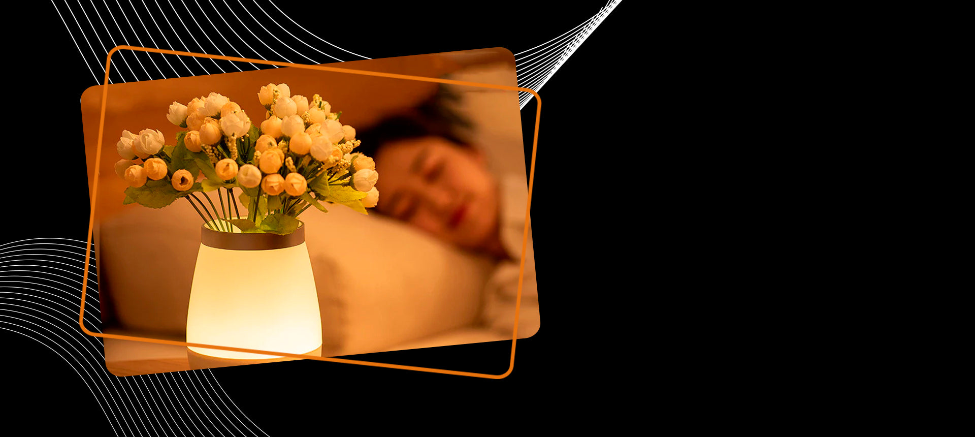 Floral arrangement in a vase with a blurred background
