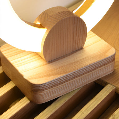 Nordic Wooden Art Circular Lamp - My Store