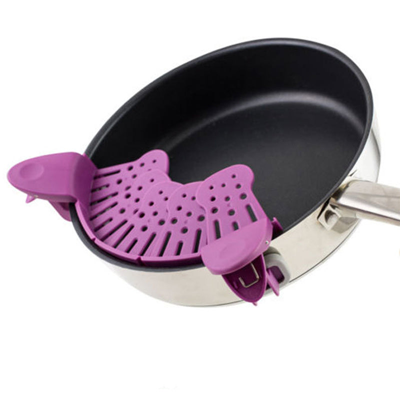 Universal Silicone Clip-on Pan Pot Strainer – Homvéo | Stylish Kitchen ...