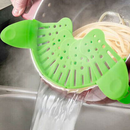 Universal Silicone Clip-on Pan Pot Strainer - My Store