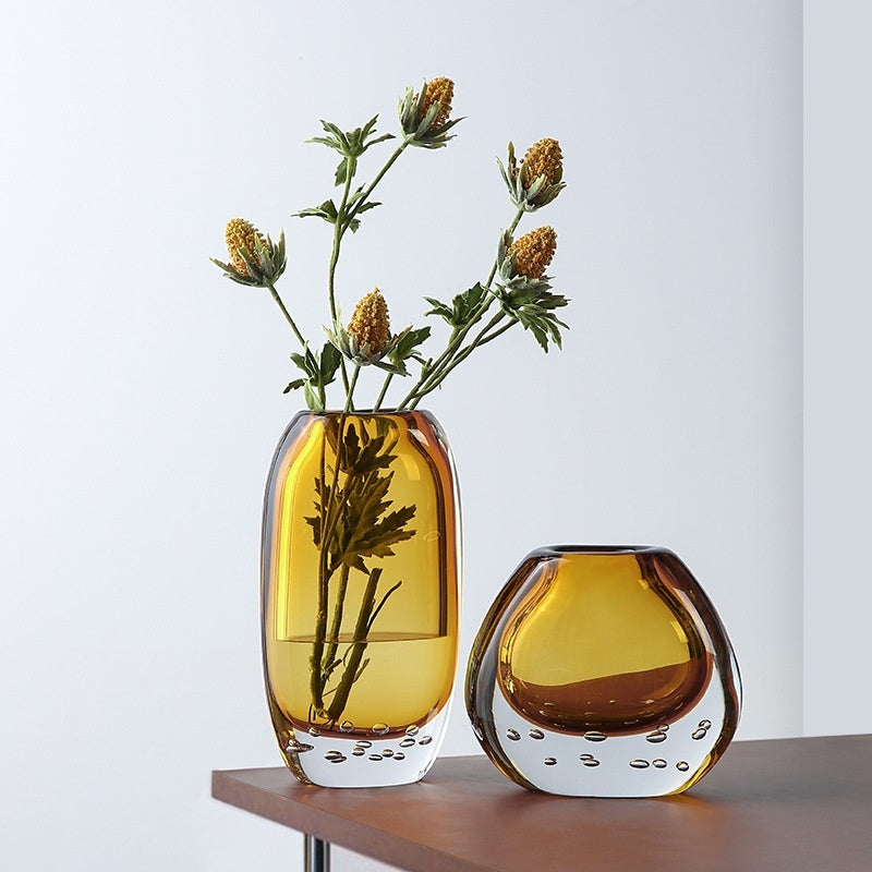 Luxury Colored Glaze Glass Vase - My Store