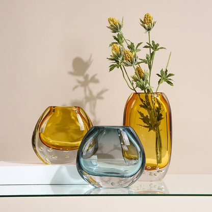 Luxury Colored Glaze Glass Vase - My Store