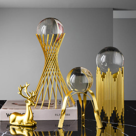 Luxury Metal Crystal Ball Crafts Ornament - My Store
