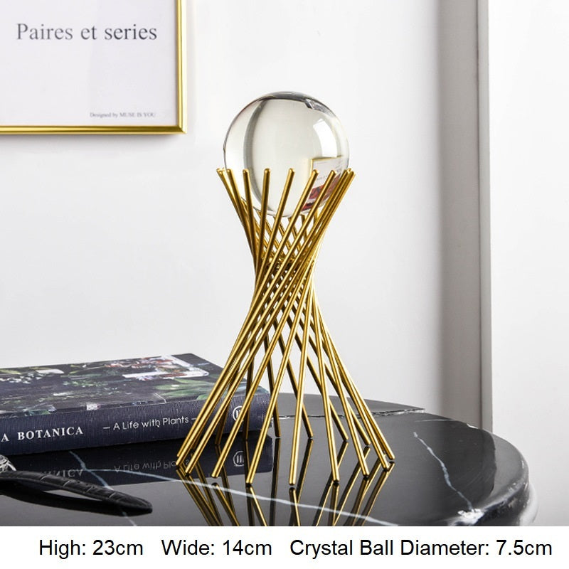 Luxury Metal Crystal Ball Crafts Ornament - My Store